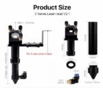 Cabezal láser  CO2, Dia.18, FL38.1, Dia.20, FL50.8/63,5/101,6mm cortadora de grabado láser (negro) - Imagen 2