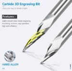 Broca PCB, vástago de 3,175 mm, forma de V