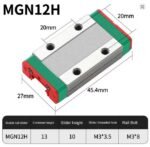 Hiwin - MGN12  , Bloque deslizante de rodamiento lineal