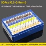 kit Mini broca PCB 0.5-0.9mm  50pcs